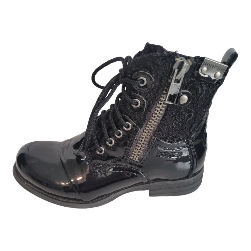 Free People Bunker Sara Black Patent Leather Boots - Picture 6 of 12